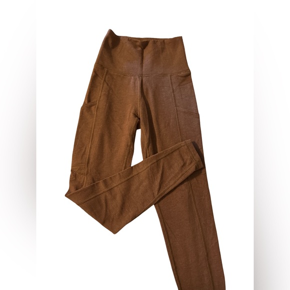 Brown High-Waisted Leggings - Picture 1 of 2